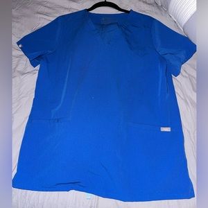 Figs royal blue scrub set - L top and M jogger bottoms